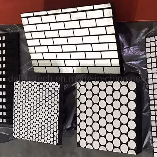 Rubber Ceramic Wear Liners Rubber Backed Ceramic Panel