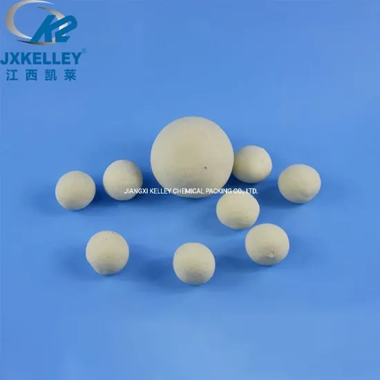 Sfera in ceramica di allumina da 3 mm-50 mm per l'imballaggio della torre a sfera di supporto del catalizzatore