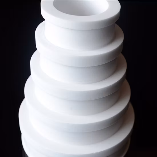 Parte strutturale in ceramica con tubo corrugato in allumina su misura