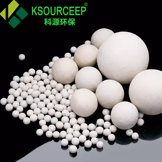 Sfera in ceramica di allumina inerte da 3 mm al 30% Al2O3 per l'imballaggio della torre di assorbimento