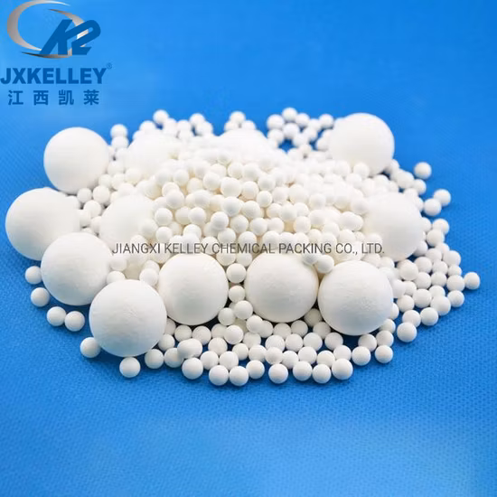Confezione casuale in ceramica - Mezzo di supporto catalizzatore 23% Al2O3, sfera ceramica inerte all'ossido di alluminio